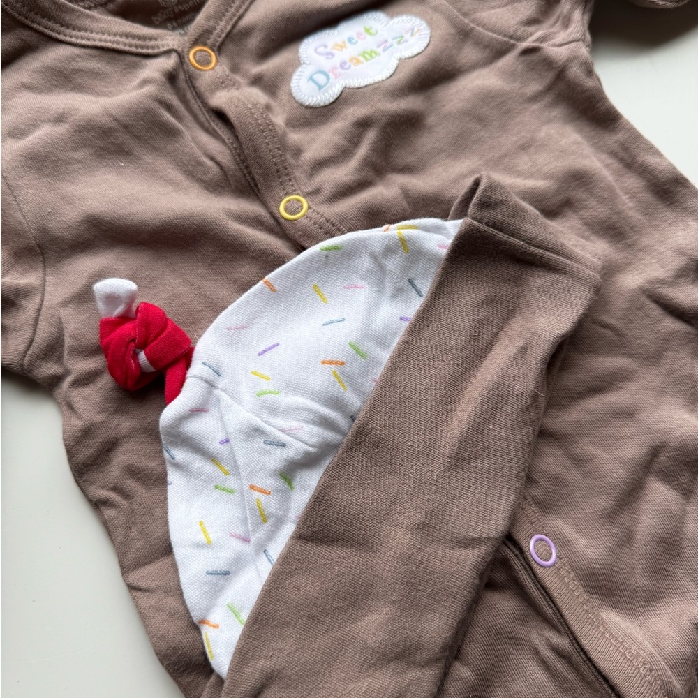 NWOT Baby Aspen Chocolate Brown Pajama “Sweet Dreamzzz” Gift Set - Picture 4 of 6